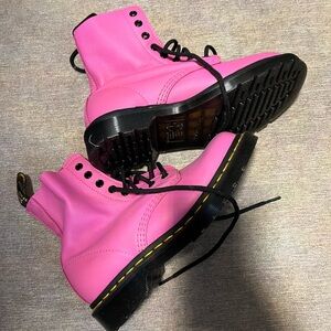 Dr. Martens Bright Pink Combat Boots